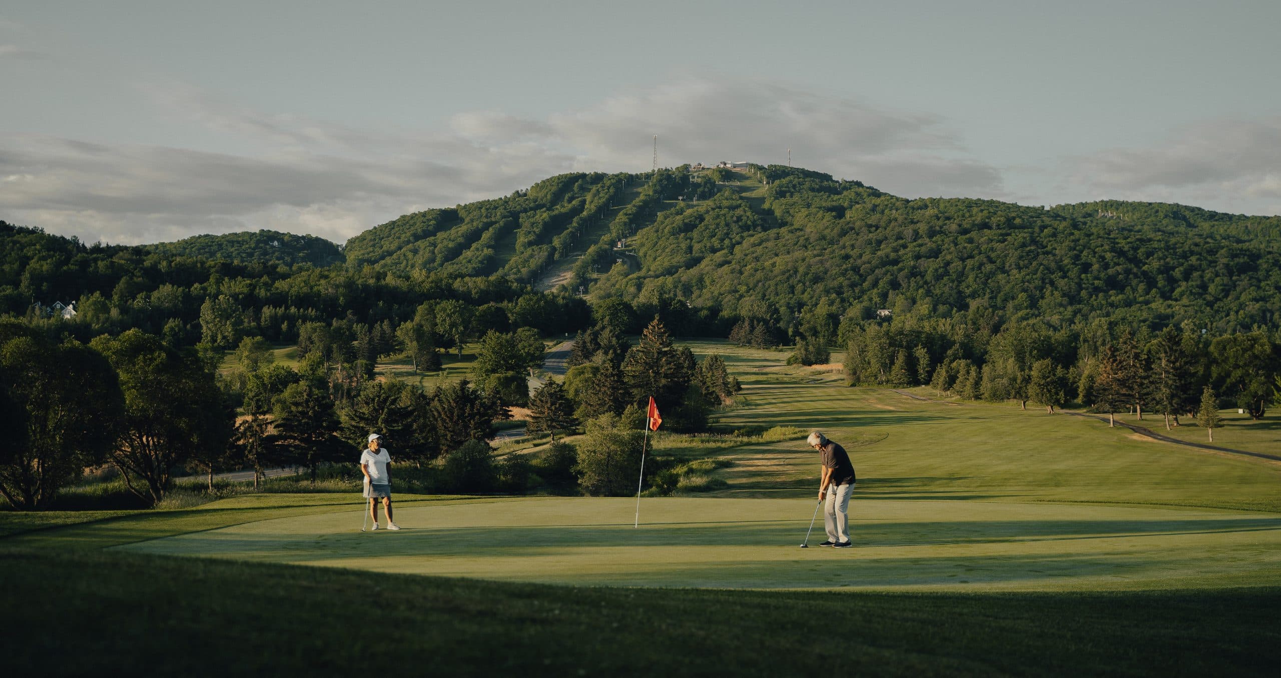 Vue du parcours de Chateau Bromont, à Bromont.